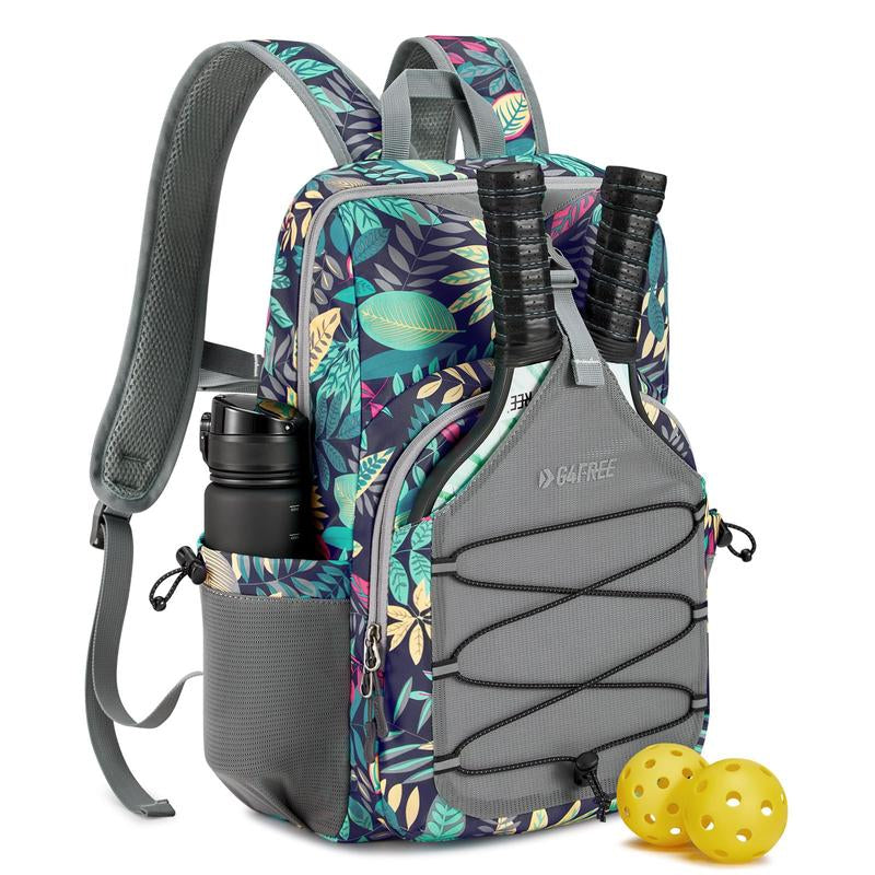 G4Free Pickleball Bag, Pickleball Backpack for Women and Men, Adjustable Padel Bag Fits 2 to 4 Paddles, Gifts for Pickleball Lovers
