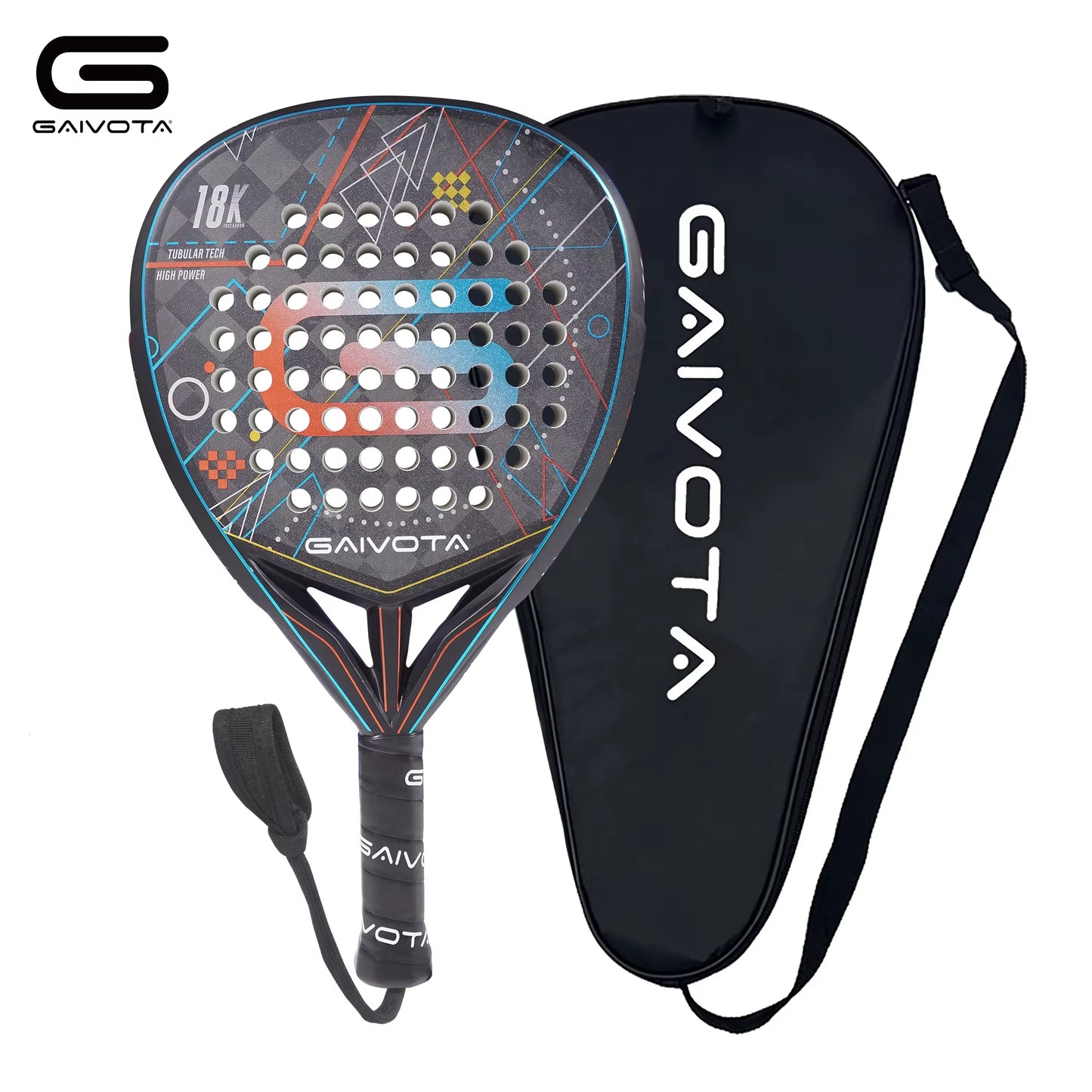 2025 Padel Tennis Racket 18K Carbon Fiber Surface Treatment EVA Memory Soft Foam Core Professional Player Padel Racket