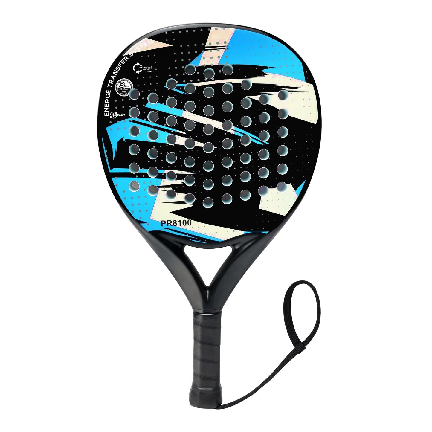 Carbon Fiber Padel Racket with EVA Memory Flex Foam Core - Lightweight Design