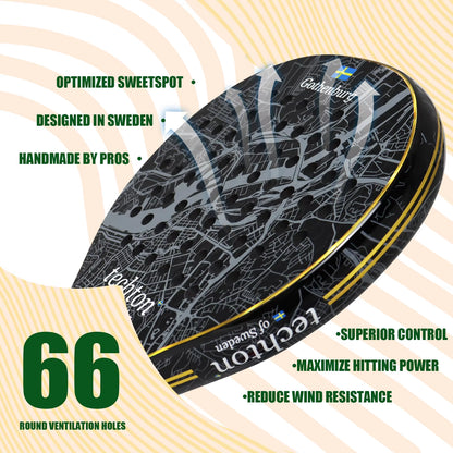 Padel Racket 3K Carbon Padel Paddle Racket with EVA Memory for Beginner Padel Tennis Racquets