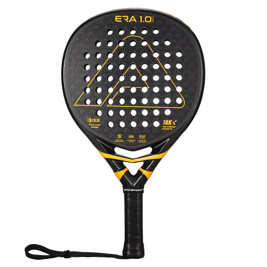 18K Carbon Silver Padel Racket with 3D Textured Surface and Smartstrap Technology for Enhanced Spin - Advanced Pala De Padel