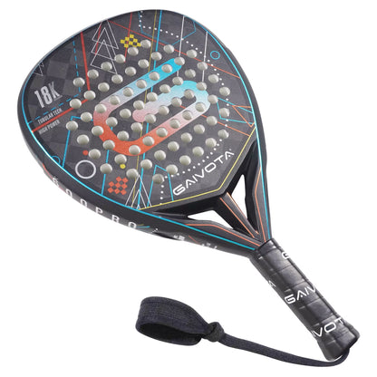 2025 Padel Tennis Racket 18K Carbon Fiber Surface Treatment EVA Memory Soft Foam Core Professional Player Padel Racket