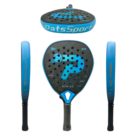 PATSSPORT RTS Professional Diamond Padel Racket - 24K Carbon Fiber, 38mm Thickness, 3D Textured Frosted Finish