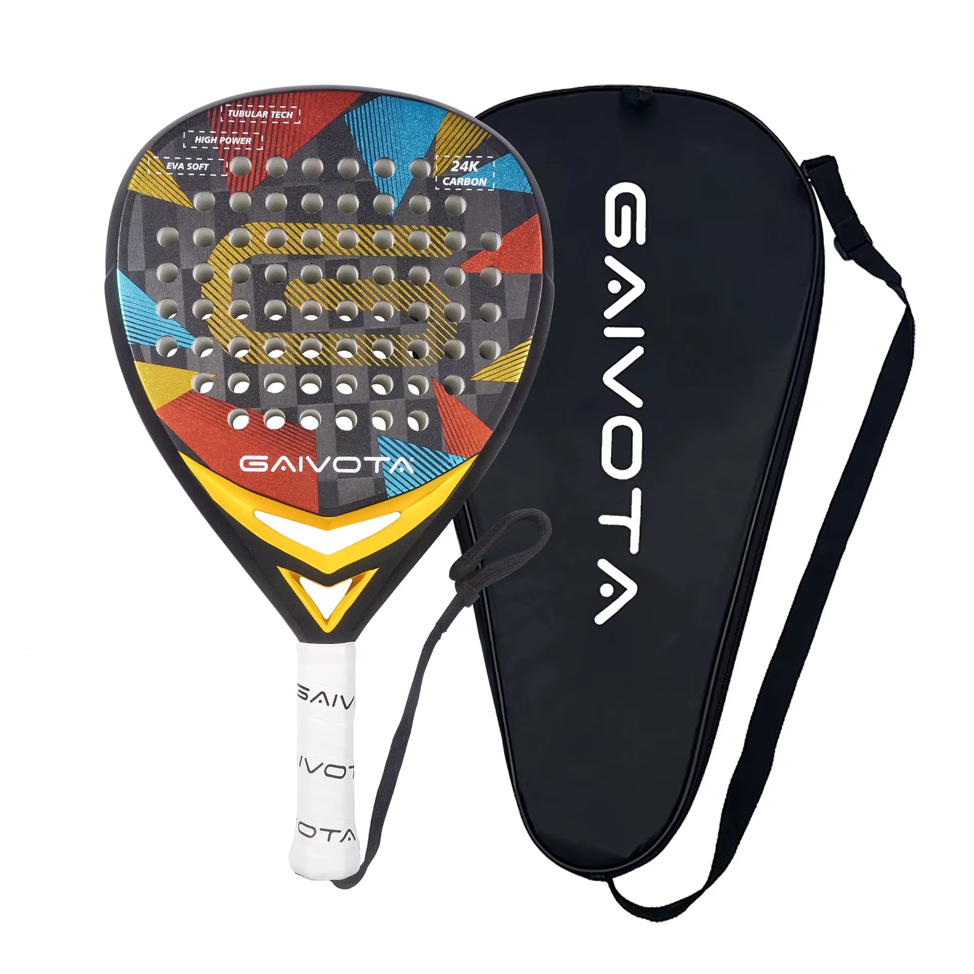 2025 Padel Tennis Racket 18K Carbon Fiber Surface Treatment EVA Memory Soft Foam Core Professional Player Padel Racket