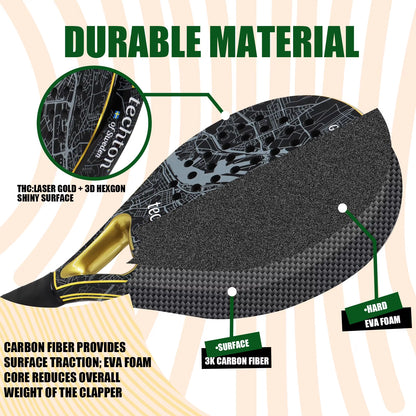 Padel Racket 3K Carbon Padel Paddle Racket with EVA Memory for Beginner Padel Tennis Racquets