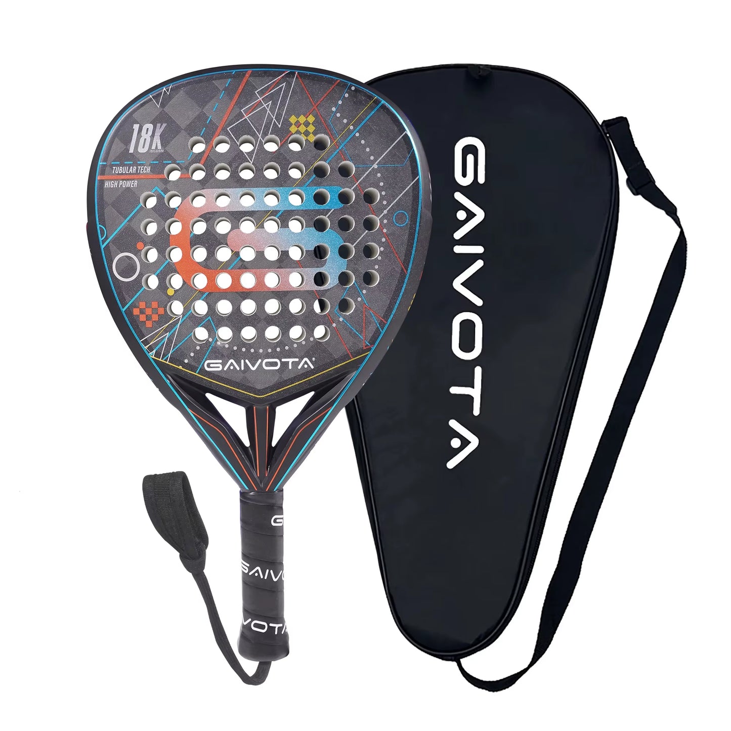 2025 Padel Tennis Racket 18K Carbon Fiber Surface Treatment EVA Memory Soft Foam Core Professional Player Padel Racket