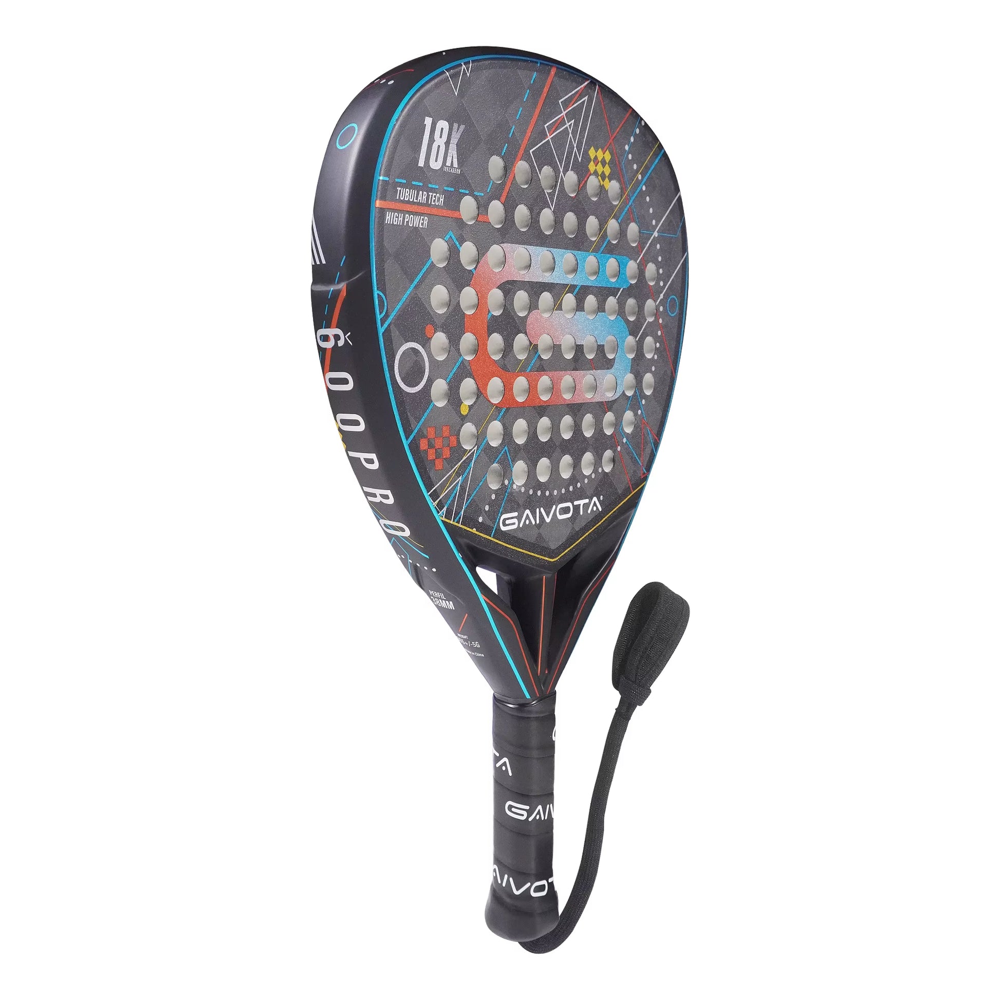 2025 Padel Tennis Racket 18K Carbon Fiber Surface Treatment EVA Memory Soft Foam Core Professional Player Padel Racket