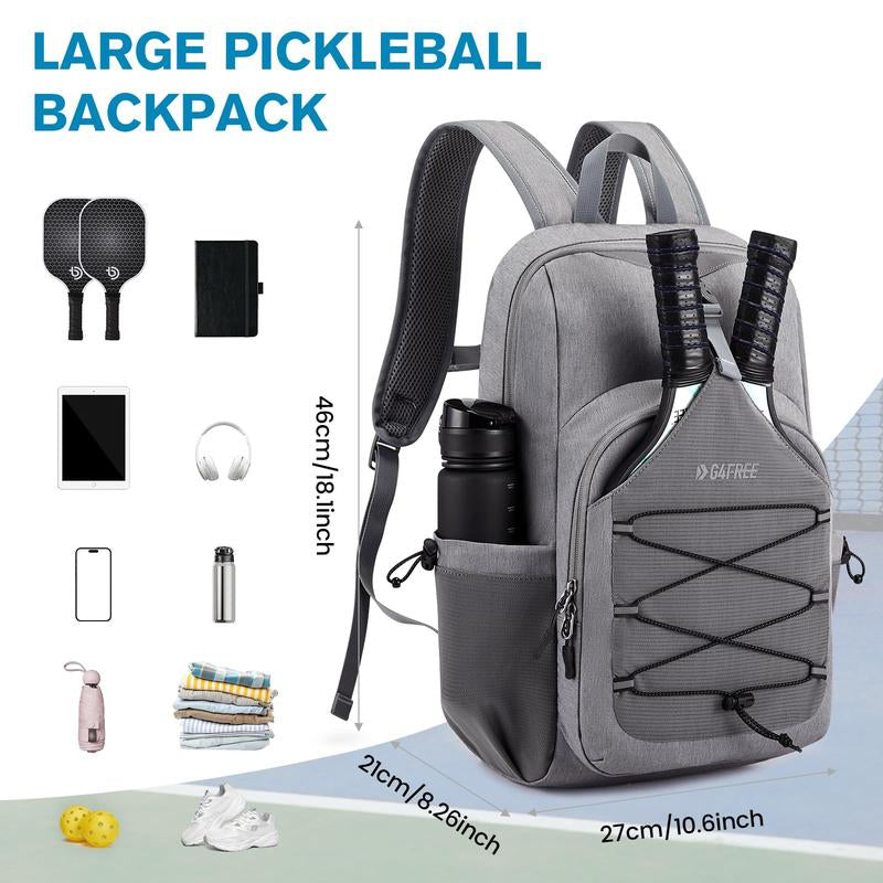 G4Free Pickleball Bag, Pickleball Backpack for Women and Men, Adjustable Padel Bag Fits 2 to 4 Paddles, Gifts for Pickleball Lovers