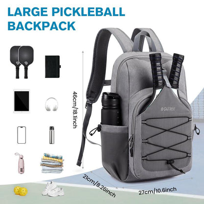 G4Free Pickleball Bag, Pickleball Backpack for Women and Men, Adjustable Padel Bag Fits 2 to 4 Paddles, Gifts for Pickleball Lovers